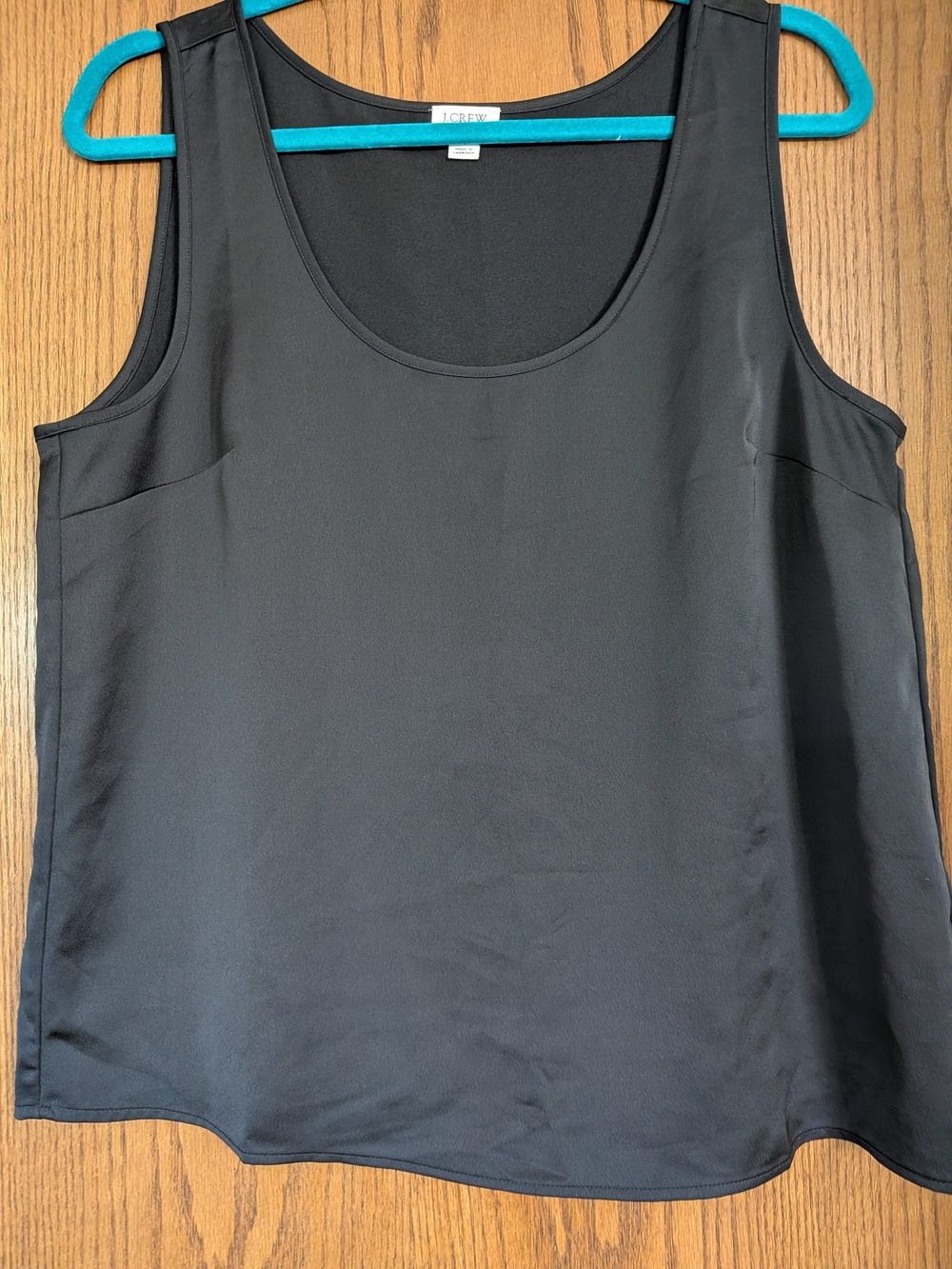 J. Crew Black Silky Scoop Neck Camisole